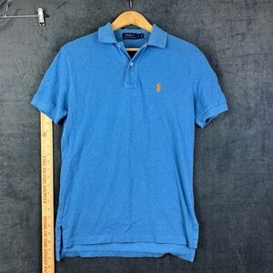 Polo by Ralph Lauren Blue Piqué Polo Shirt with Iconic Logo Men’s Small